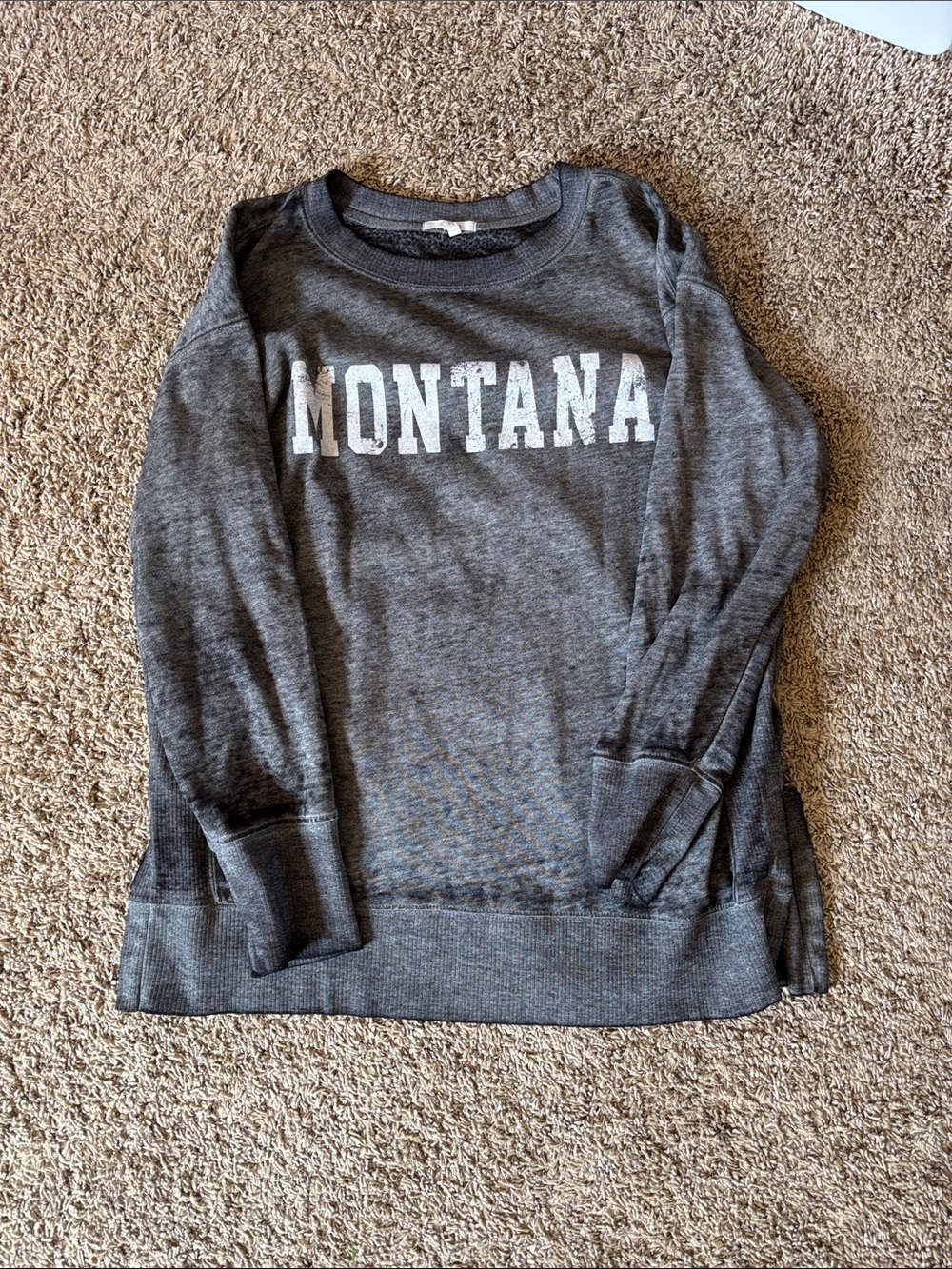 Maurices Gray Women’s Sweatshirt with 'Montana' White Lettering